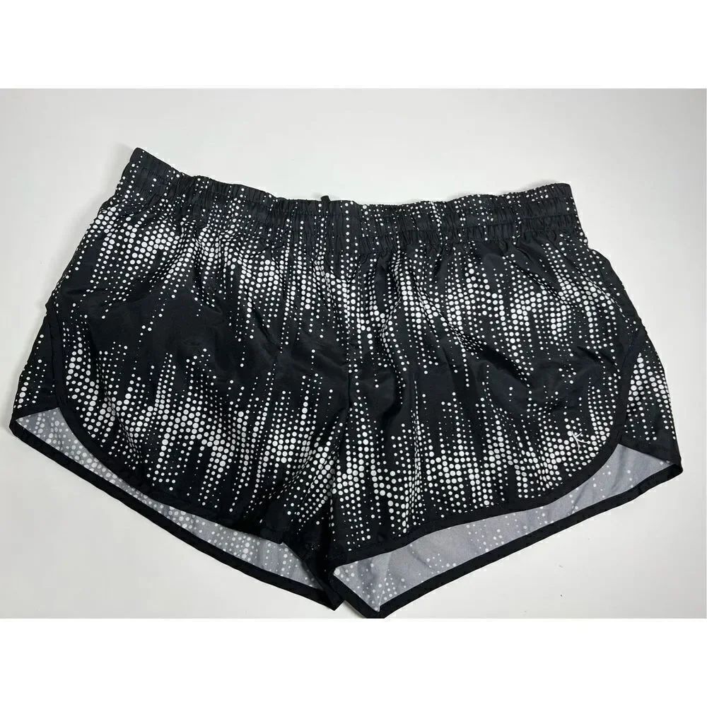 Danskin Women's Shorts size XL black, white, polyester